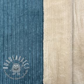 Velluto a coste Cofur fleece petrol