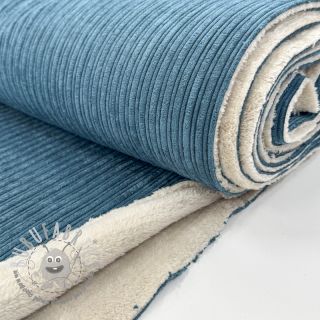 Velluto a coste Cofur fleece petrol