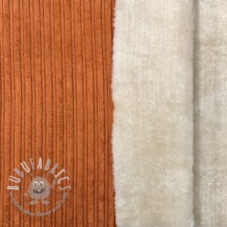 Velluto a coste Cofur fleece brick