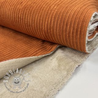 Velluto a coste Cofur fleece brick