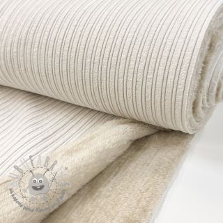 Velluto a coste Cofur fleece off white