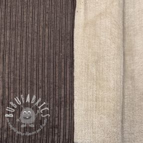Velluto a coste Cofur fleece dark brown