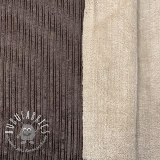 Velluto a coste Cofur fleece dark brown