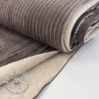 Velluto a coste Cofur fleece dark brown