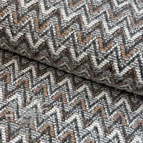 Maglia jacquard Comfilia Zigzag wavy brown