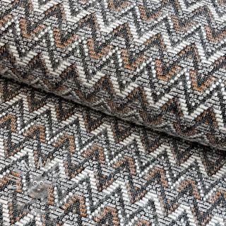 Maglia jacquard Comfilia Zigzag wavy brown