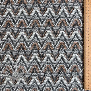 Maglia jacquard Comfilia Zigzag wavy brown