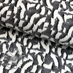 Maglia jacquard Comfy Collage shapes grey
