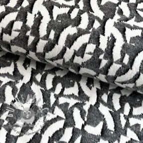 Maglia jacquard Comfy Collage shapes grey