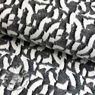 Maglia jacquard Comfy Collage shapes grey