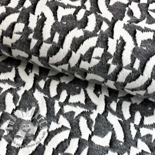 Maglia jacquard Comfy Collage shapes grey