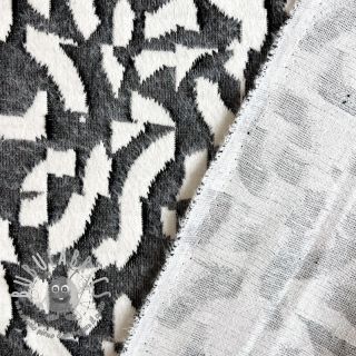 Maglia jacquard Comfy Collage shapes grey