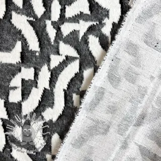 Maglia jacquard Comfy Collage shapes grey