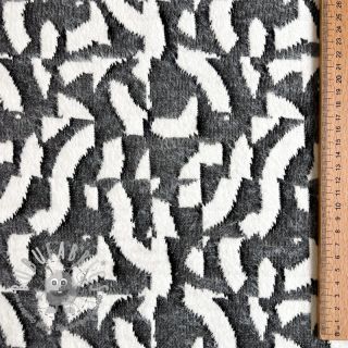 Maglia jacquard Comfy Collage shapes grey