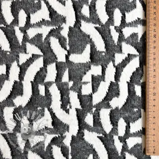 Maglia jacquard Comfy Collage shapes grey