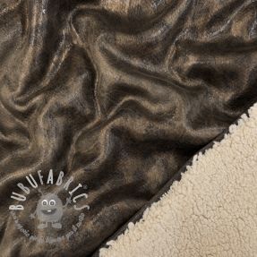 Tessuto per cappotti Panther Glammy Teddy Lammy brown