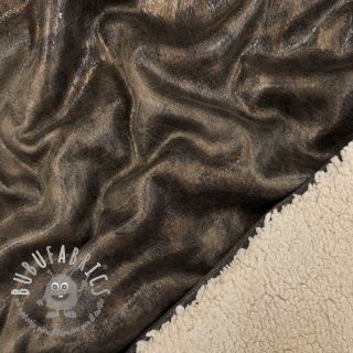Tessuto per cappotti Panther Glammy Teddy Lammy brown