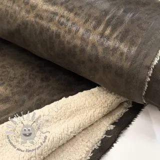 Tessuto per cappotti Panther Glammy Teddy Lammy brown