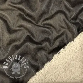 Tessuto per cappotti Vintage Glammy Teddy Lammy grey