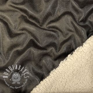 Tessuto per cappotti Vintage Glammy Teddy Lammy grey