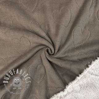 Peluche per neonati TEDDY Hearts taupe