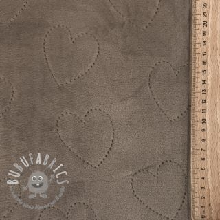 Peluche per neonati TEDDY Hearts taupe