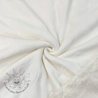 Peluche per neonati TEDDY Hearts off white