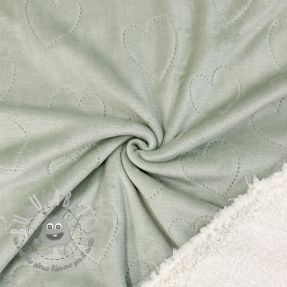 Peluche per neonati TEDDY Hearts old green