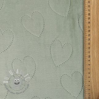Peluche per neonati TEDDY Hearts old green