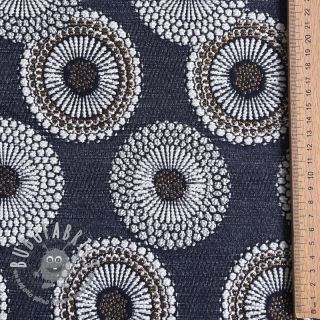 Tessuto decorativo jacquard Jojoba marine