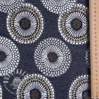 Tessuto decorativo jacquard Jojoba marine