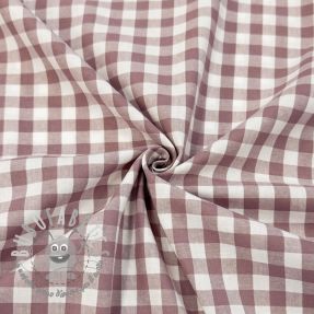 Tessuto di cotone Check mauve
