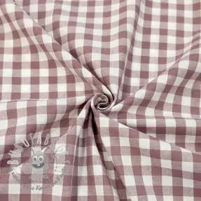 Tessuto di cotone Check mauve