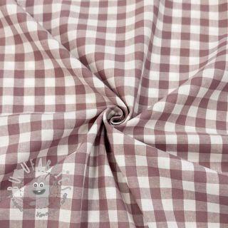 Tessuto di cotone Check mauve