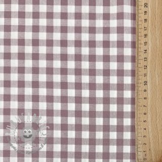 Tessuto di cotone Check mauve