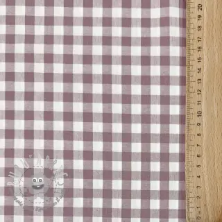 Tessuto di cotone Check mauve