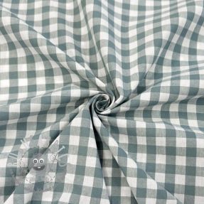 Tessuto di cotone Check teal