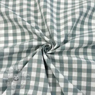 Tessuto di cotone Check teal