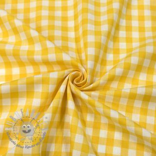Tessuto di cotone Check yellow