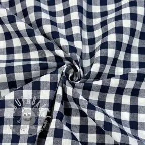 Tessuto di cotone Check navy