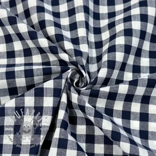 Tessuto di cotone Check navy