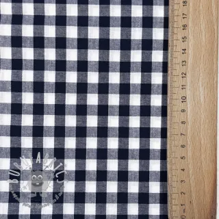 Tessuto di cotone Check navy