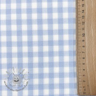 Tessuto di cotone Check light blue