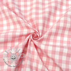 Tessuto di cotone Check rosa