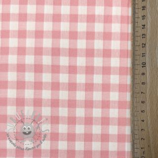 Tessuto di cotone Check rosa