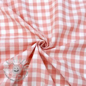 Tessuto di cotone Check old rose