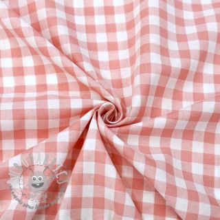 Tessuto di cotone Check old rose