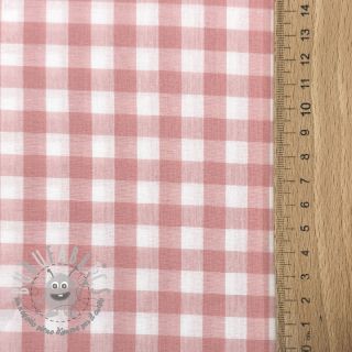 Tessuto di cotone Check old rose