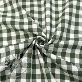 Tessuto di cotone Check dark green