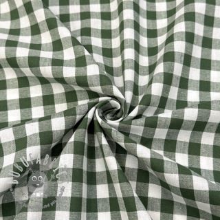 Tessuto di cotone Check dark green